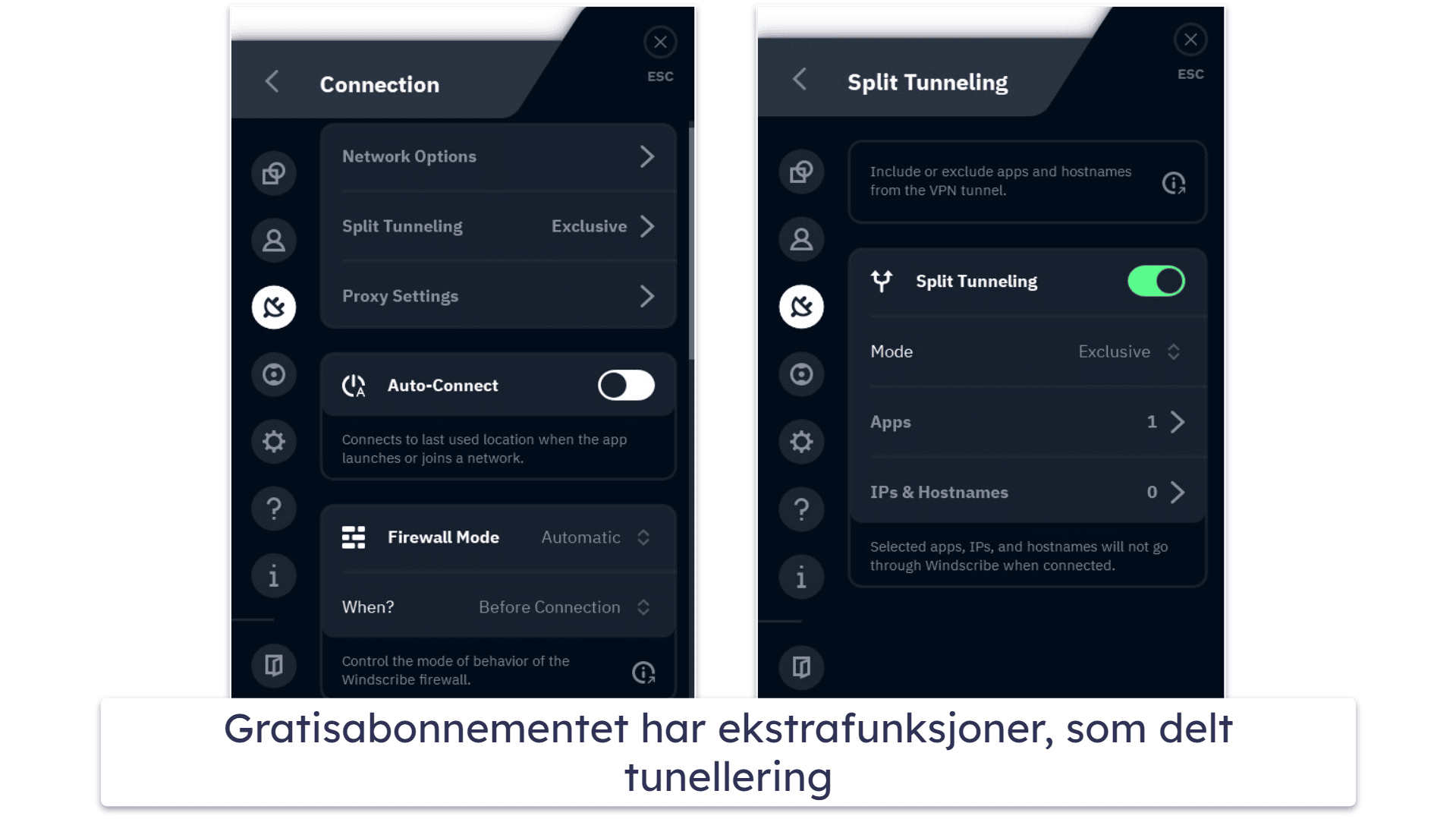 5. Windscribe — Anstendig gratis VPN for strømming