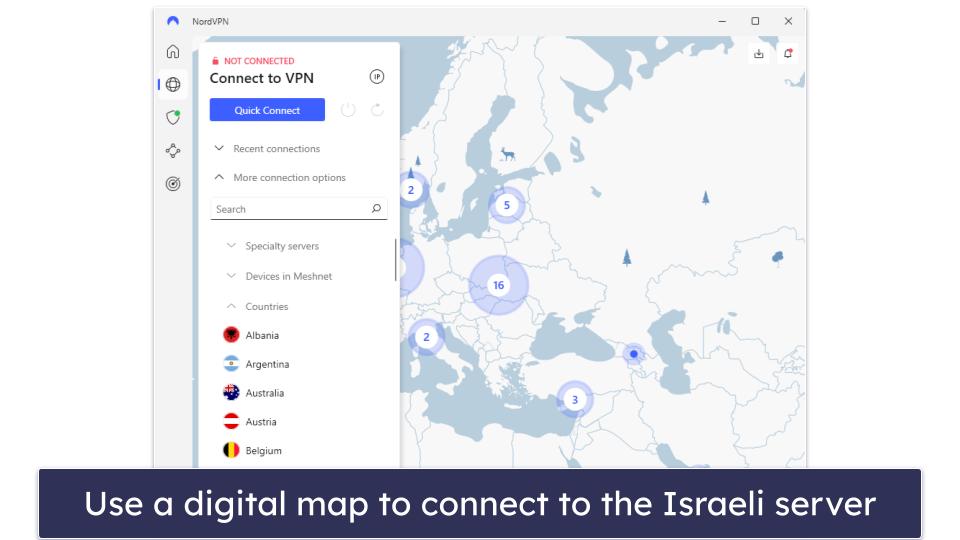 4. NordVPN — Good For Torrenting With an Israeli IP Address &amp; Downloading Files