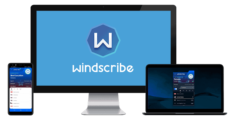 4. Windscribe : Sınırsız Bağlantı İmkanı Sunan İyi Bir Ücretsiz VPN
