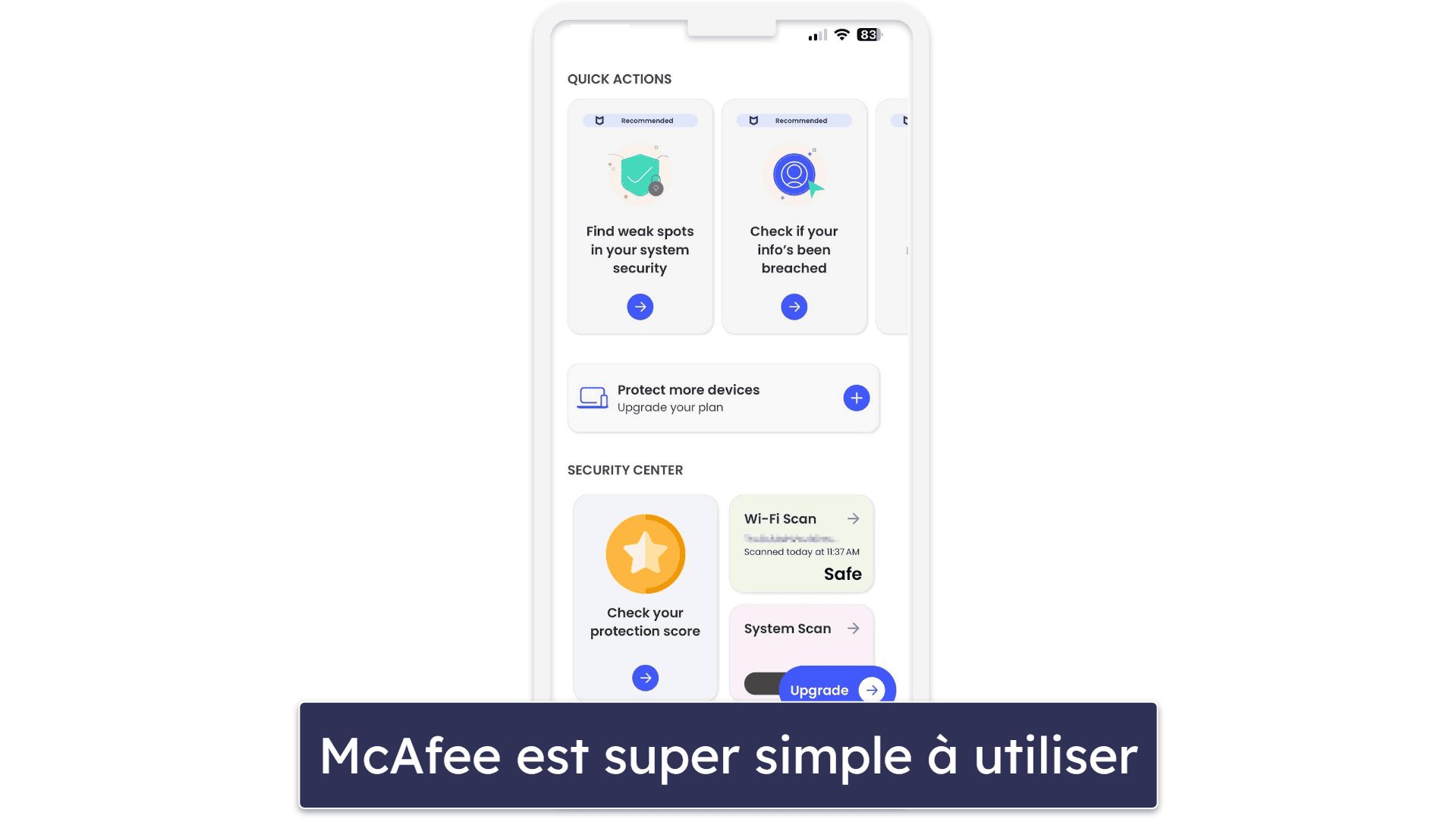 🥉3. McAfee Mobile Security – Excellente protection contre le phishing pour les iPhones et les iPads