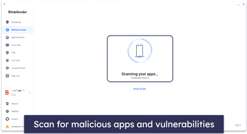 🥈2. Bitdefender Mobile Security — Best for Antivirus + VPN Protection on Chromebook