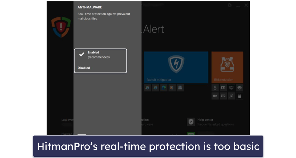 HitmanPro Security Features