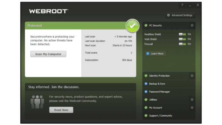 webroot free download for windows 10
