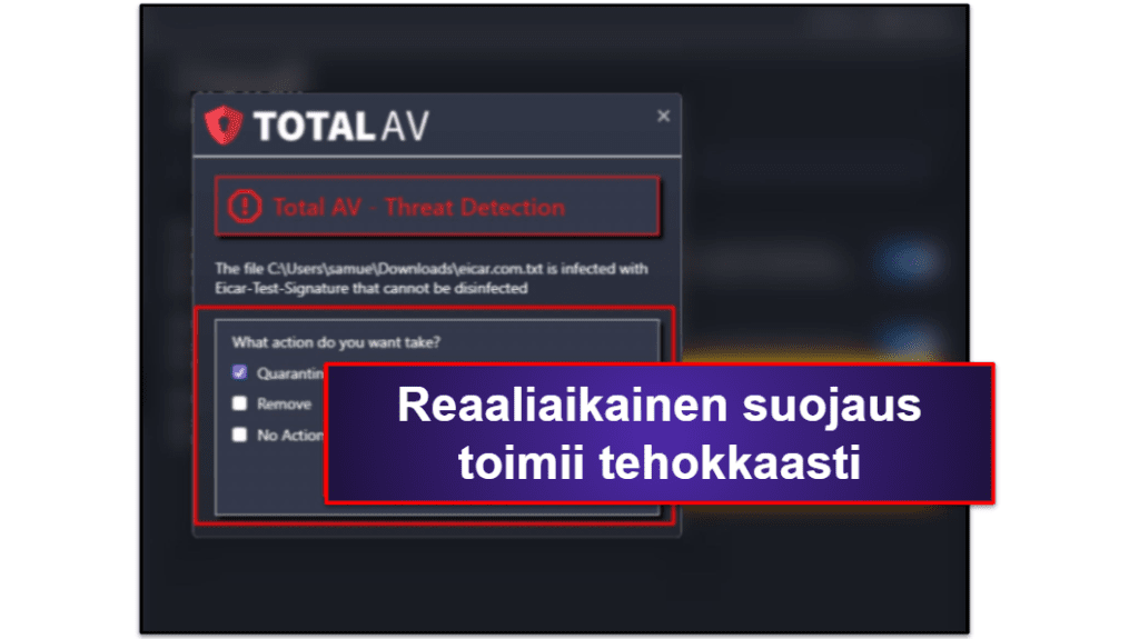 TotalAV:n tietoturva