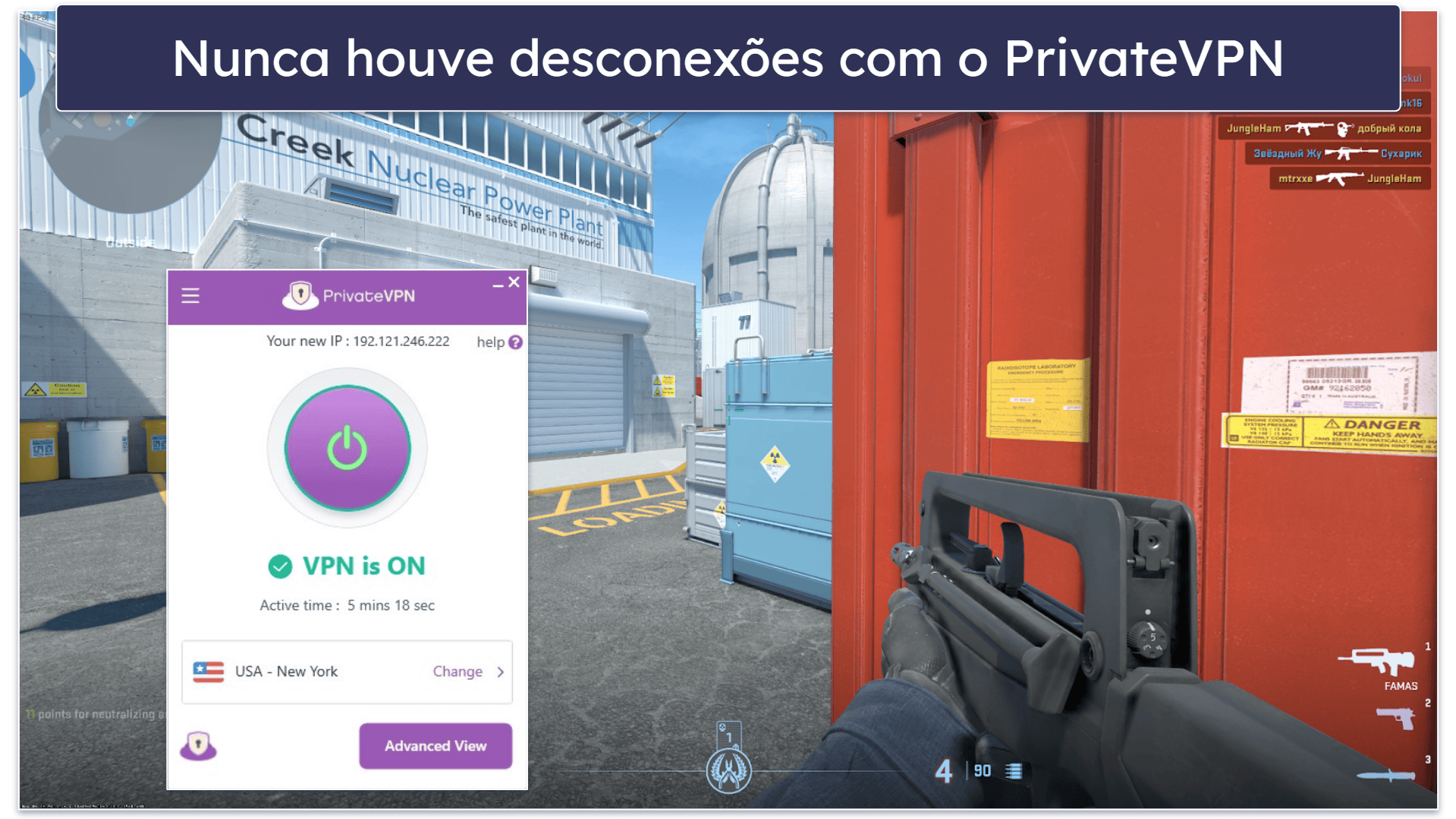 9. PrivateVPN — Boa opção minimalista de VPN para jogos