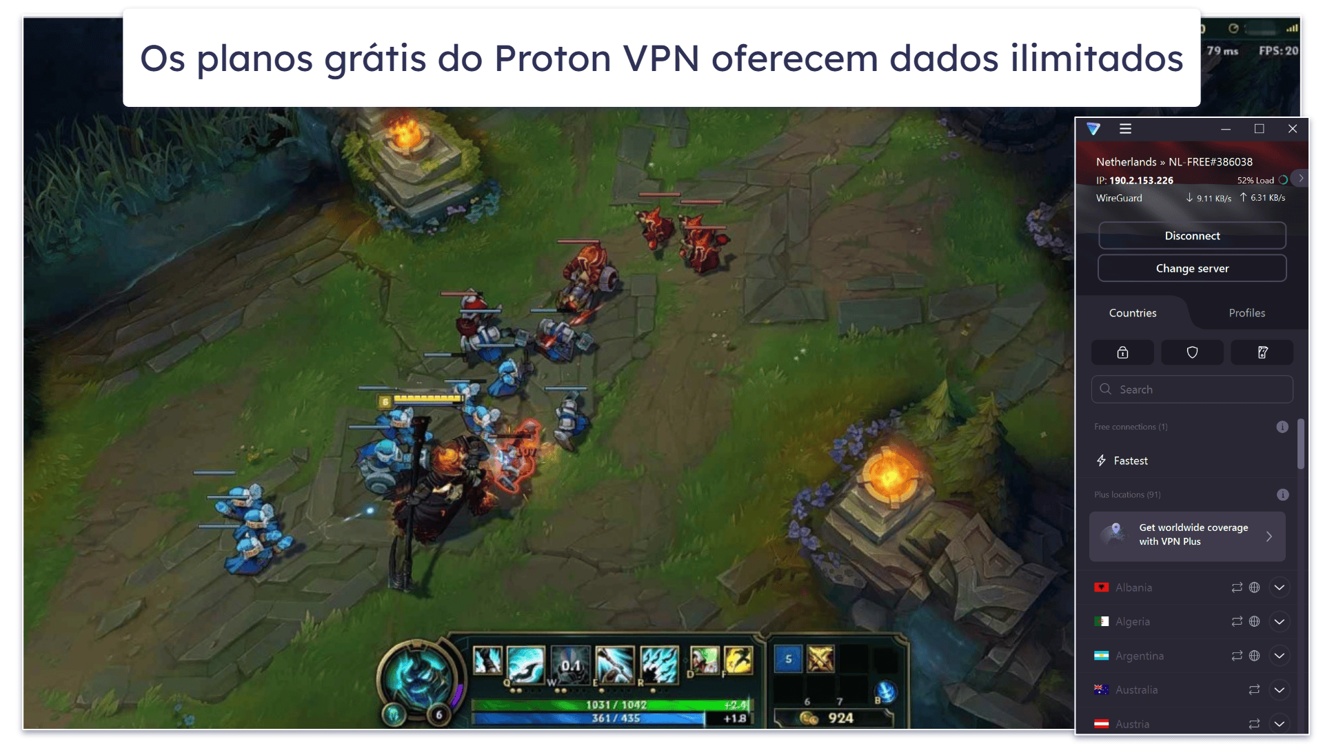 6. Proton VPN — Melhor VPN para jogos gratuita