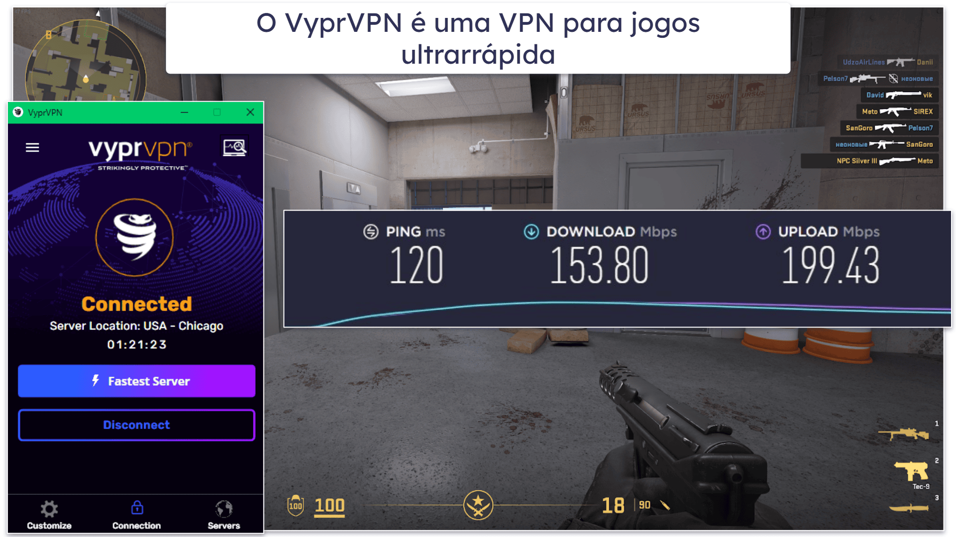 8. VyprVPN — VPN para jogos online ultrarrápida