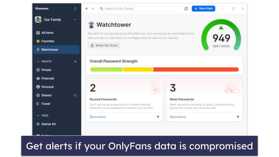 🥇 1Password — Best Password Manager for OnlyFans Users