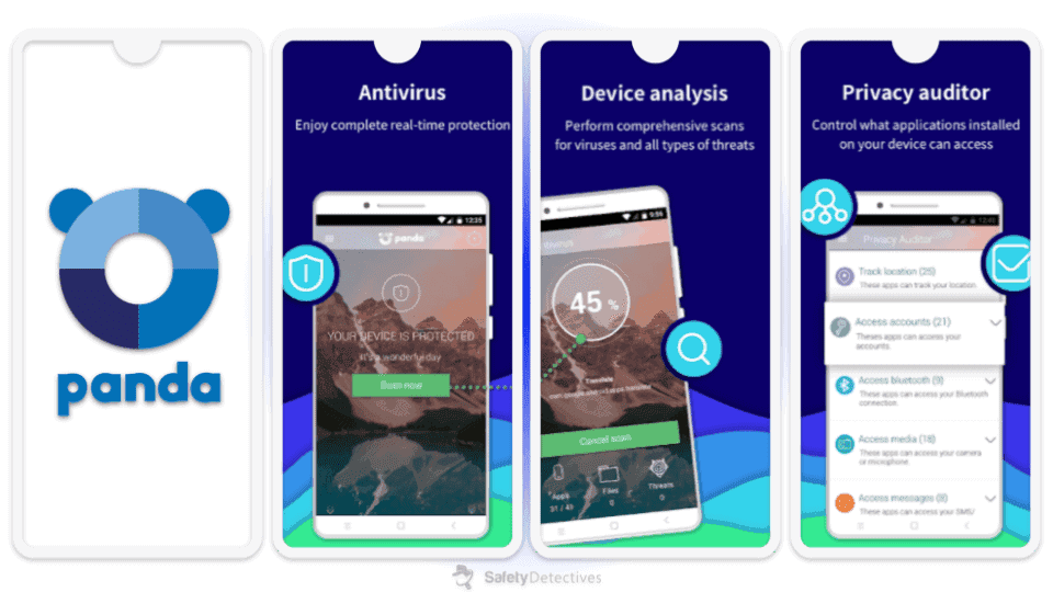 5. Panda Dome Free Antivirus para Android: buen análisis antivirus con una gran compatibilidad con relojes inteligentes