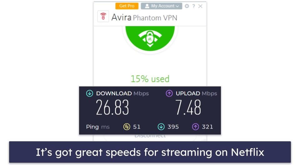 4. Avira Phantom VPN — Good Free VPN for Streaming Netflix on Mobile