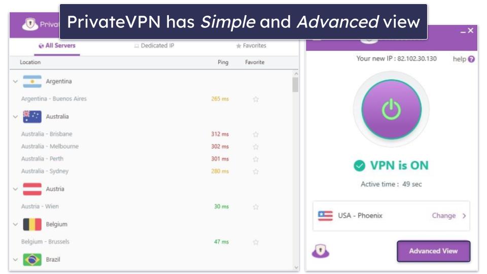 🥉3. PrivateVPN — Very Intuitive (Good for New Users)