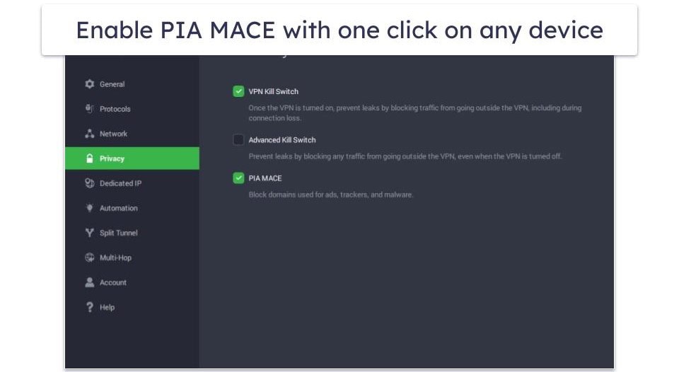 🥇1. Private Internet Access (PIA) — Best VPN With an Ad &amp; Malware Blocker