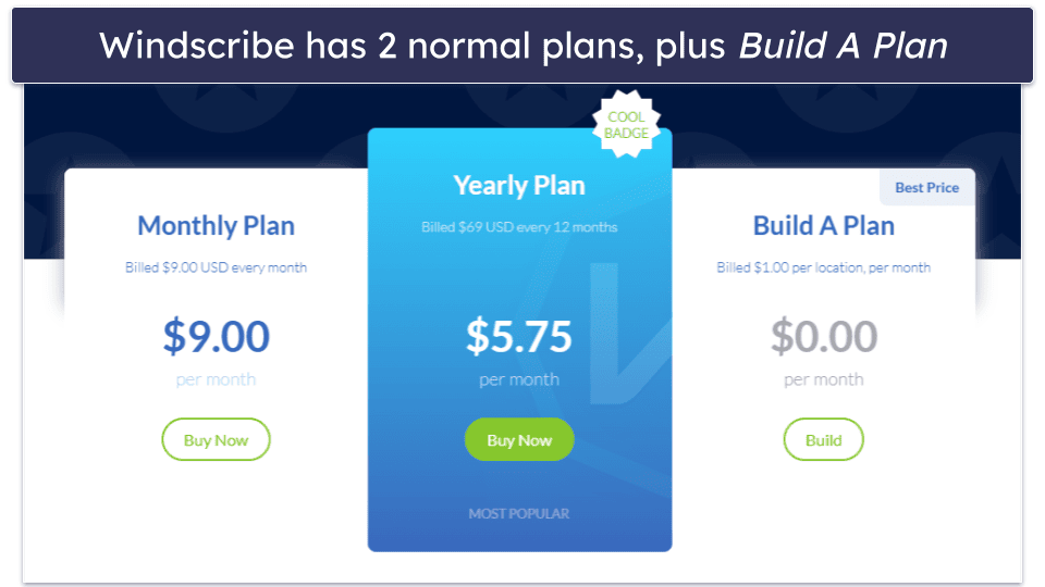 Bonus. Windscribe — Family-Oriented Build-a-Plan VPN