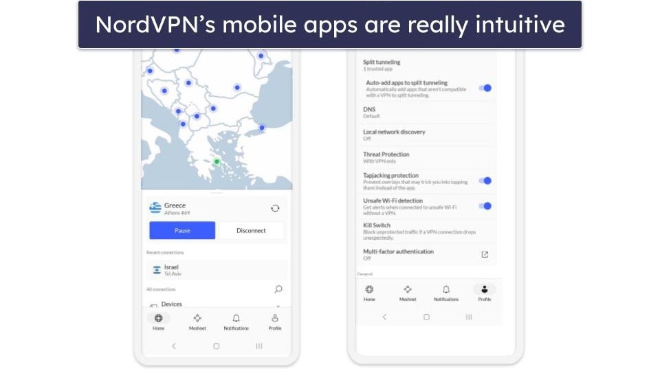 4. NordVPN — Has Great Mobile Security Features