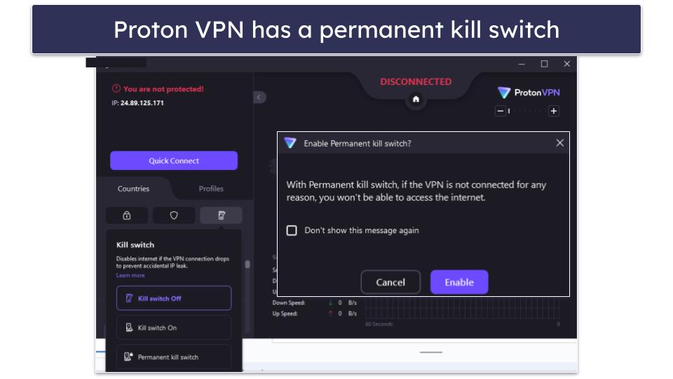 3.🥉Proton VPN — Unlimited Data + High-End Privacy