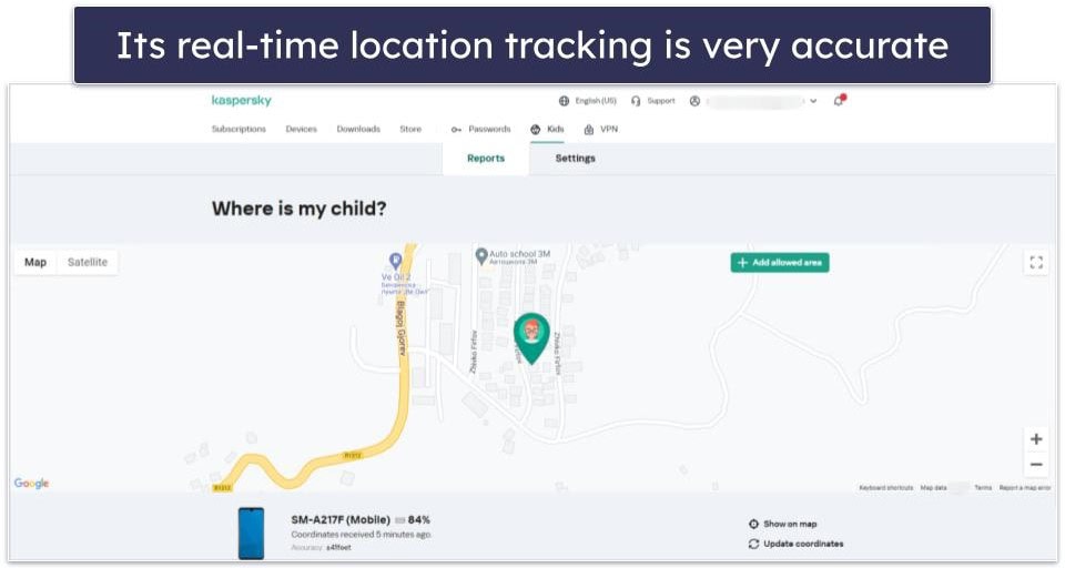 Kaspersky Safe Kids Features — All the Basics, Plus Battery Level Monitoring &amp; Geofencing