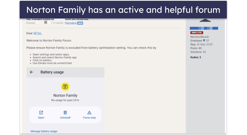 Norton Family Customer Support — Reps Lack Some Knowledge