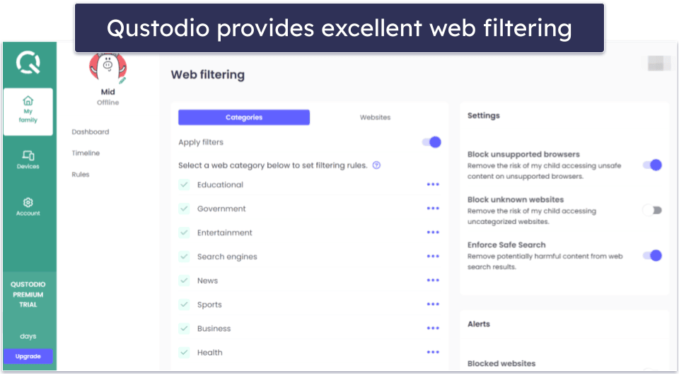 Qustodio Features — Great Filtering, Scheduling &amp; Reports (Plus YouTube Monitoring)