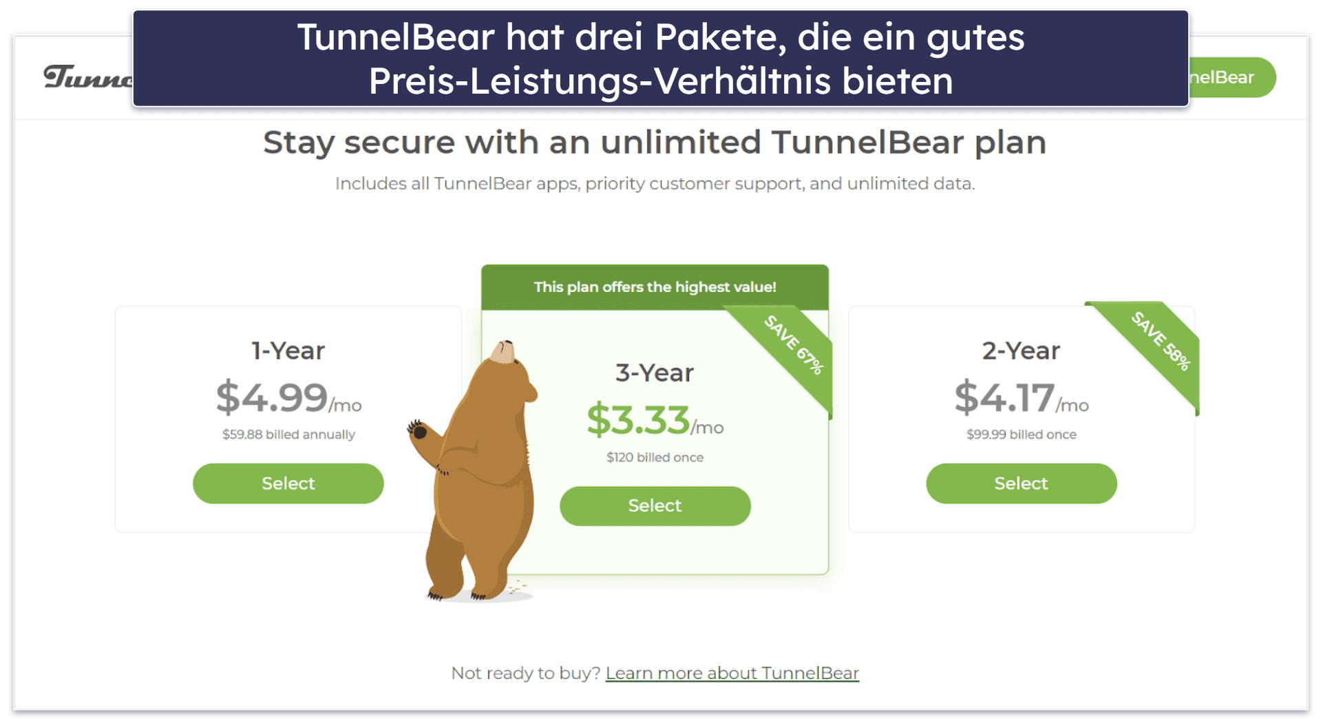 8. TunnelBear – benutzerfreundlich &amp; Spaß bei der Nutzung