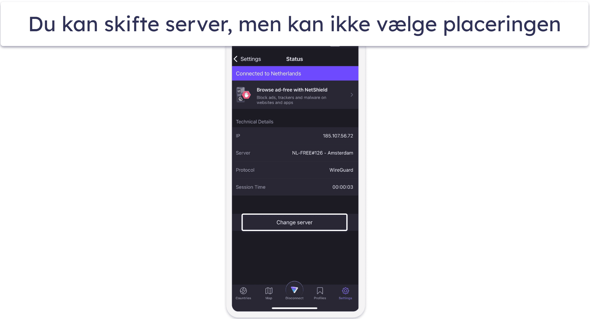 🥈2. Proton VPN — Fremragende Gratis VPN Til iOS Med Ubegrænset Data + Høje Hastigheder