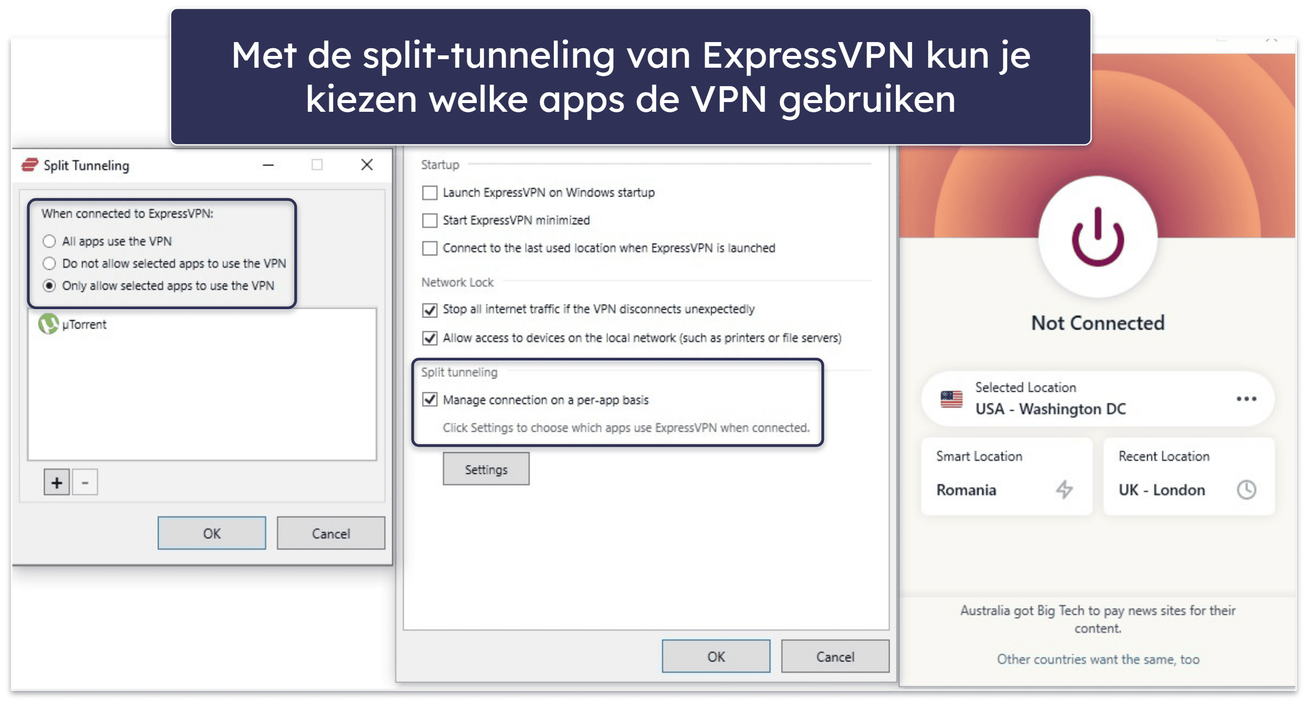 🥇1. ExpressVPN — Beste VPN voor een maand