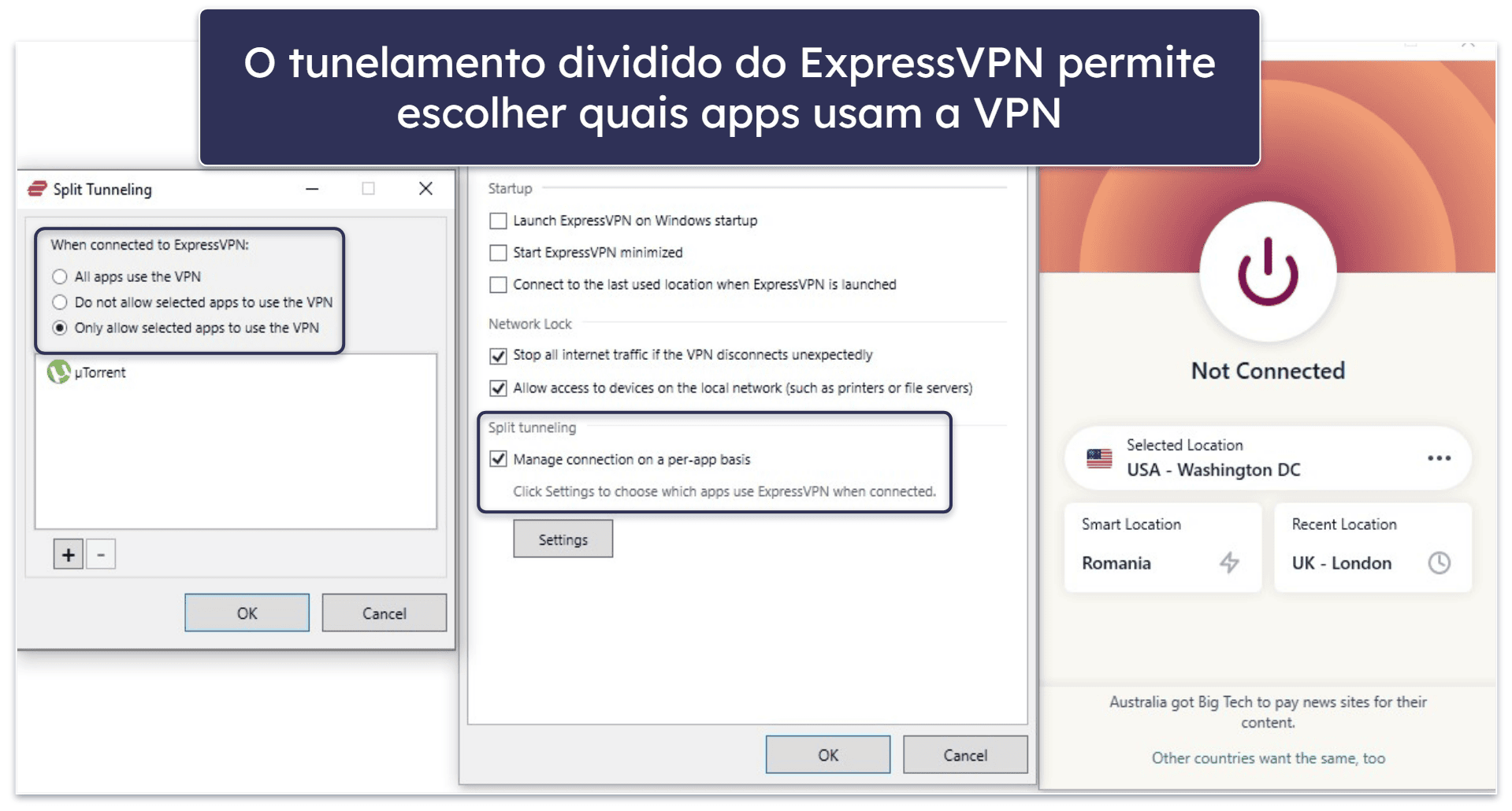 🥇1. ExpressVPN — Melhor VPN mensal (pré-paga)