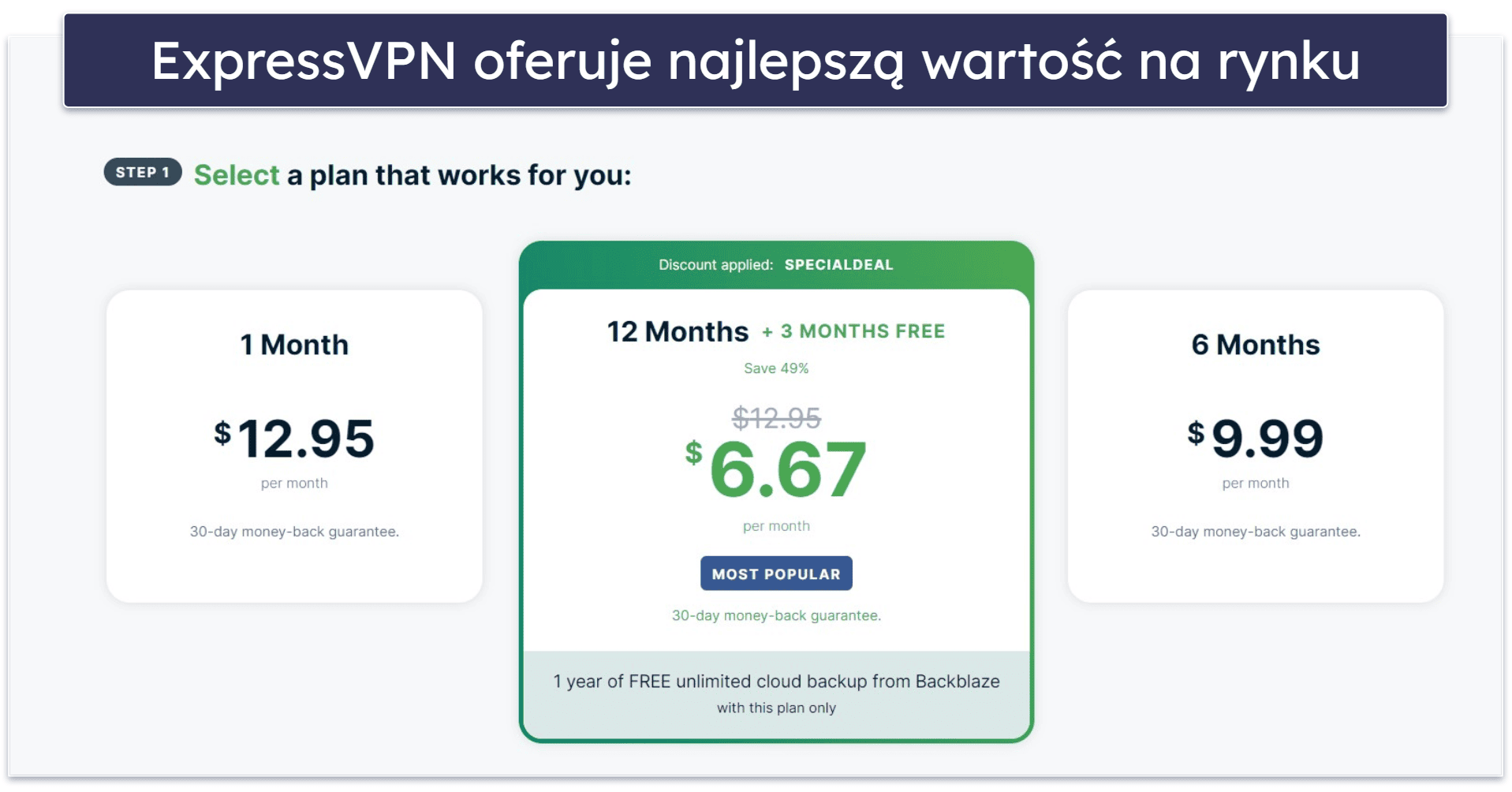 🥇1. ExpressVPN: Najlepszy miesięczny (płatny na bieżąco) VPN
