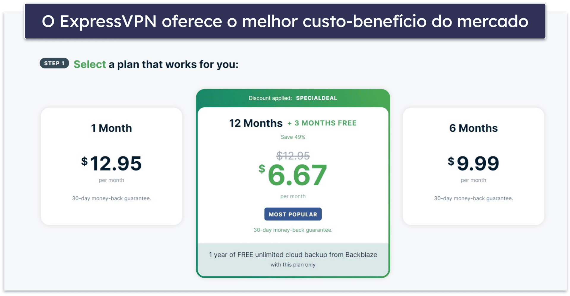 🥇1. ExpressVPN — Melhor VPN mensal (pré-paga)