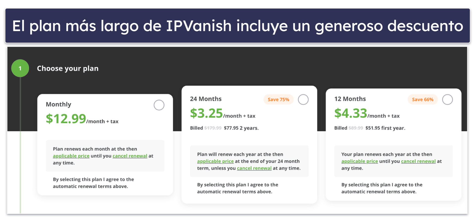 10. IPVanish: Es una buena VPN para descargar torrents y su seguridad es decente