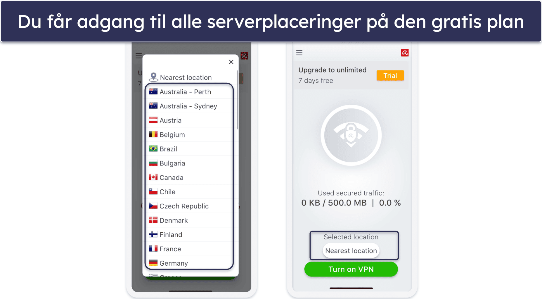 5. Avira Phantom VPN — God til Casual Browsing på iOS