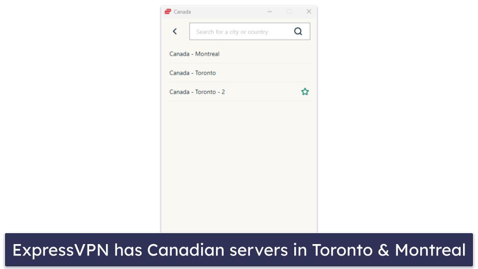 🥇 1. ExpressVPN — Best Overall VPN for Canada in 2024