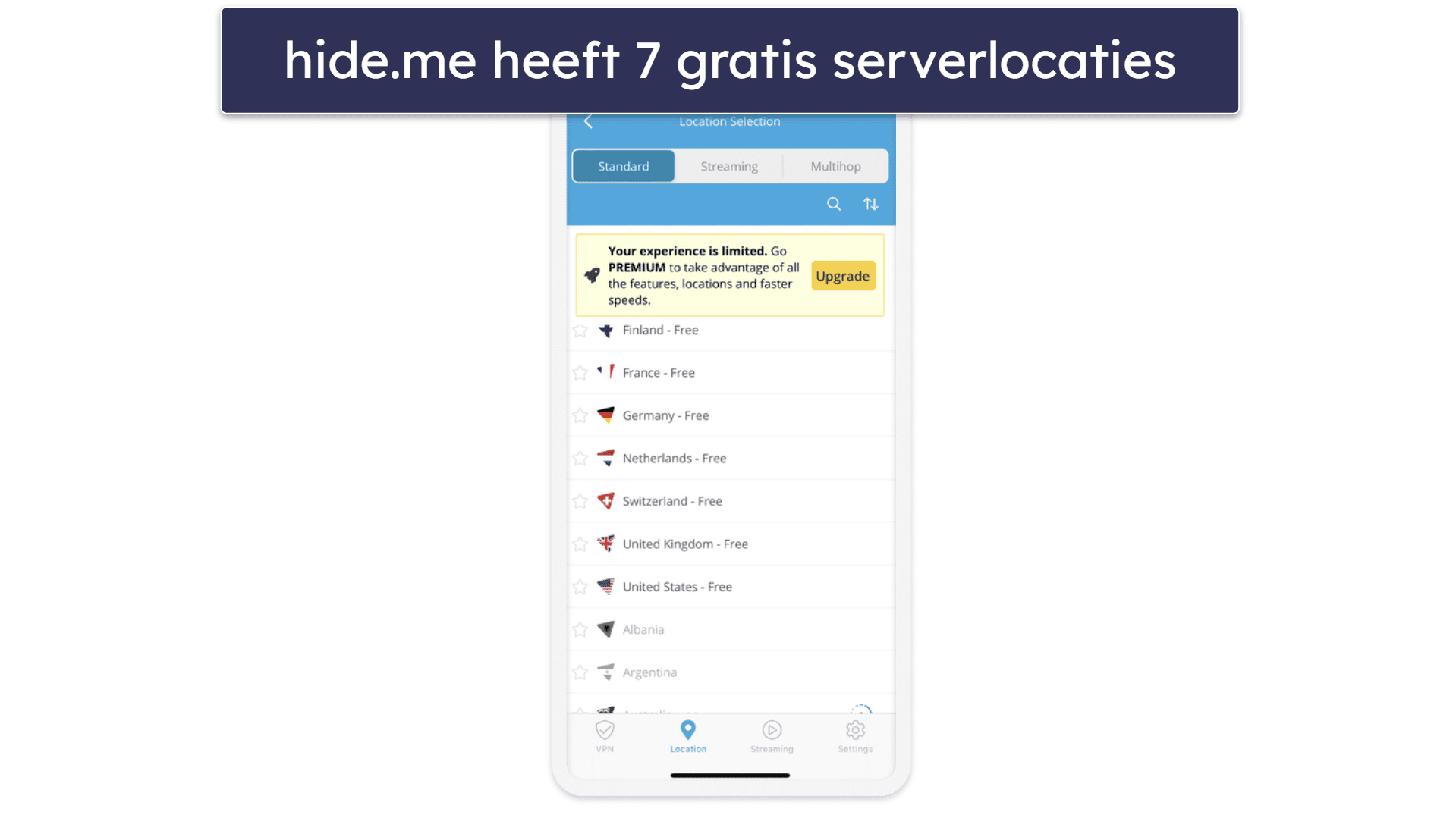 🥉3. hide.me – Goede gratis VPN voor beginners