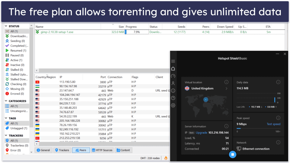 🥈2. Hotspot Shield — Best Free VPN for Torrenting