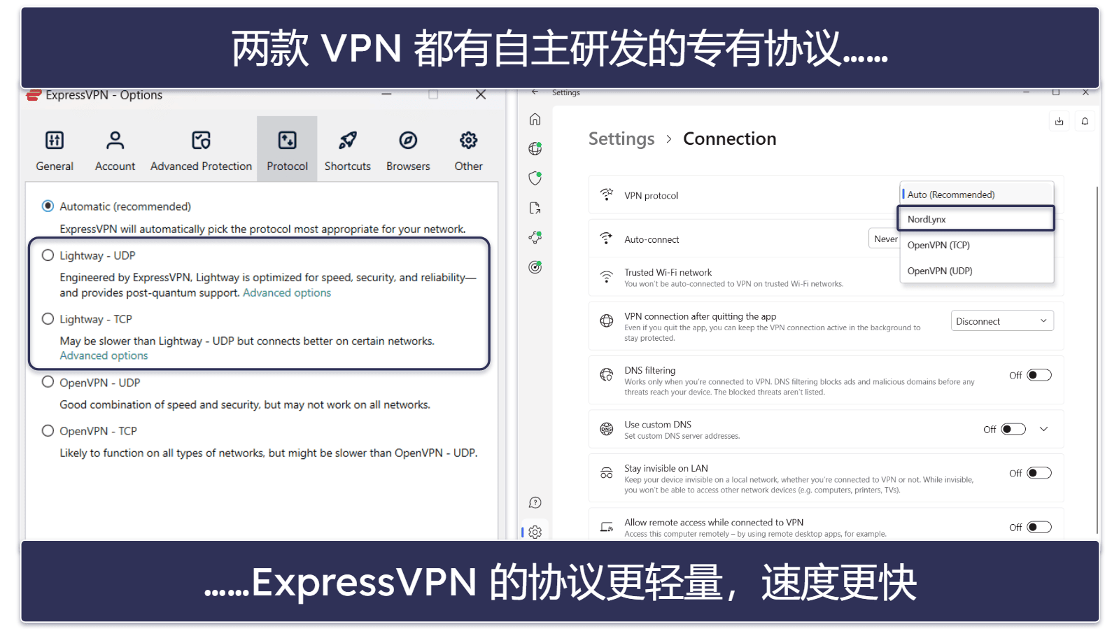 安全性：两款 VPN 都很可靠