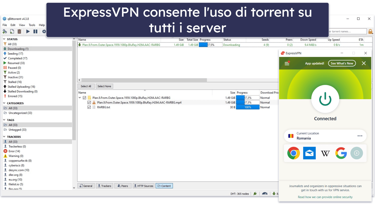 Uso di torrent – ExpressVPN è la scelta migliore