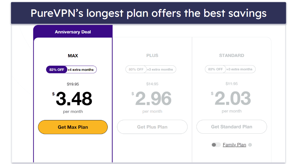 Plans &amp; Pricing — Either VPN Is a Good Pick