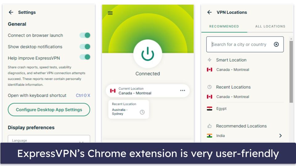 🥇1. ExpressVPN — Best Overall VPN for Google Chrome in 2024