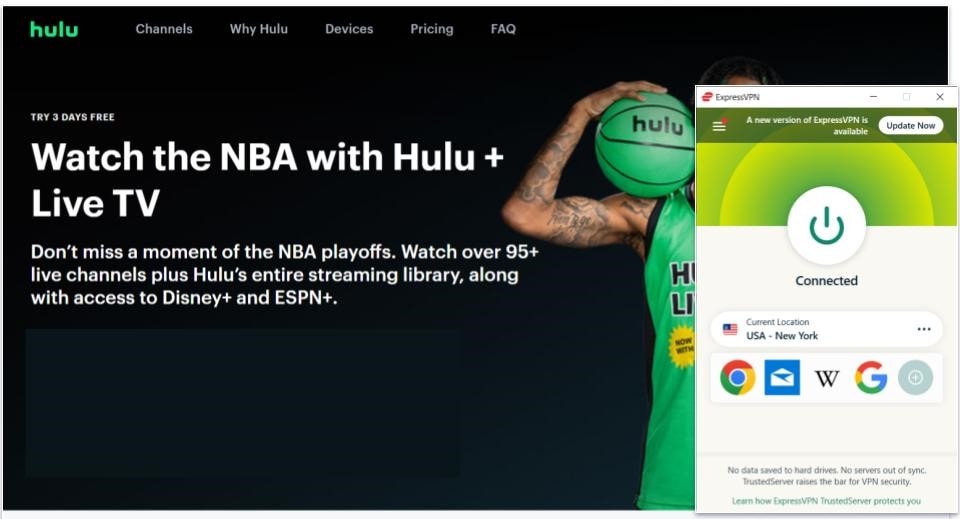 🥇1. ExpressVPN — Best Overall VPN for Streaming NBA Games