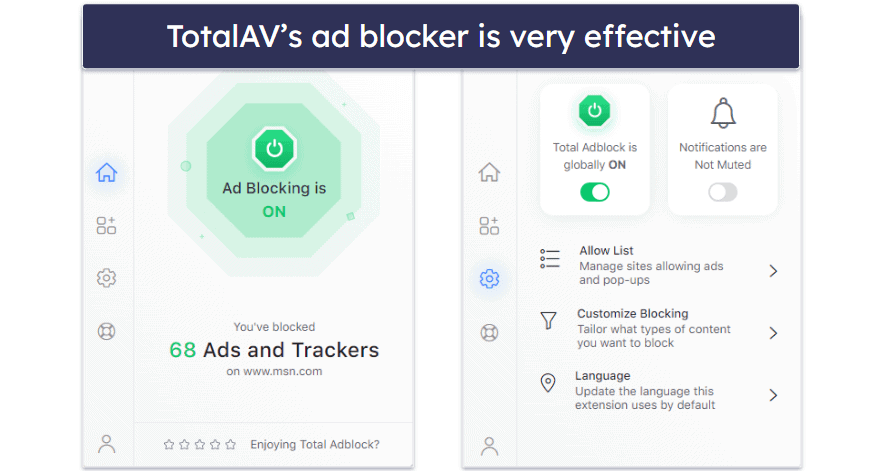 4. TotalAV — Reliable Antivirus With an Effective Ad Blocker