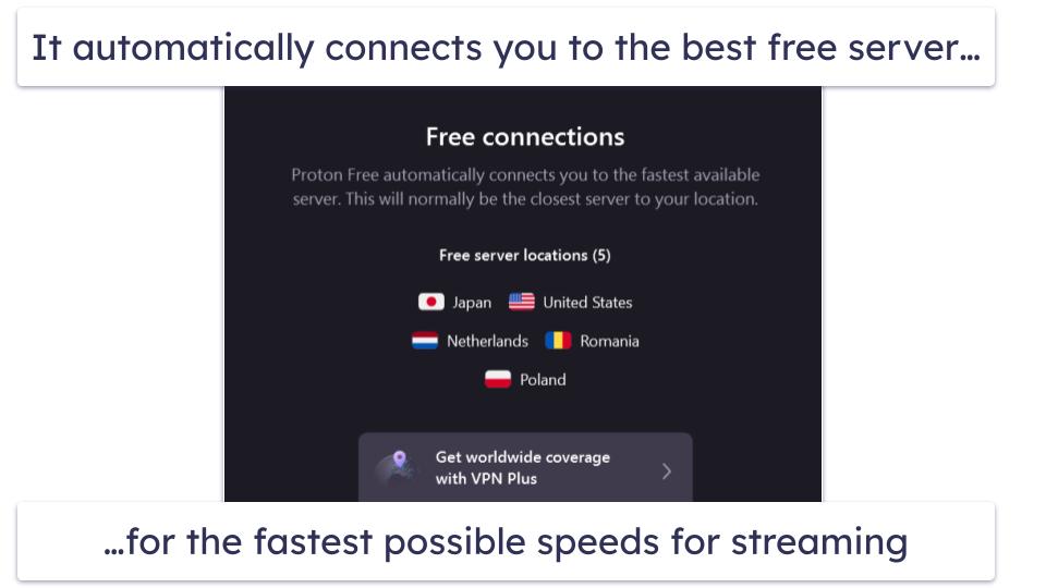 🥉3. Proton VPN — Privacy-Friendly Free Plan With Unlimited Data for Streaming