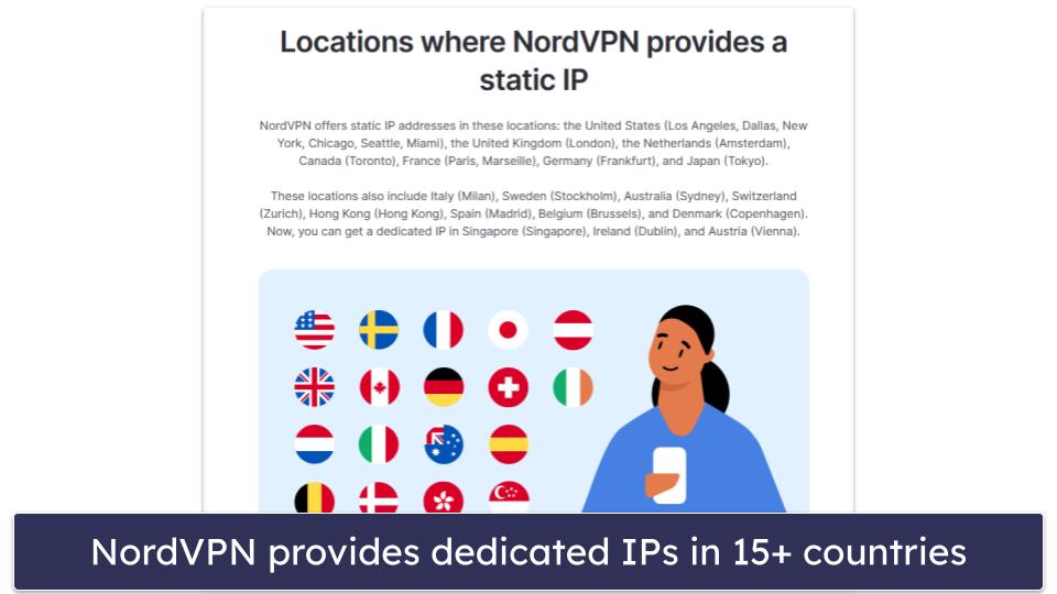 🥉3. NordVPN — High-End Security Features for Safe Browsing With a Dedicated IP Address