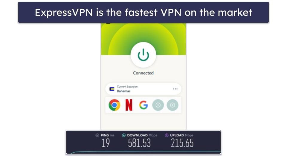 🥇1. ExpressVPN — Best Overall VPN for Cuba in 2024