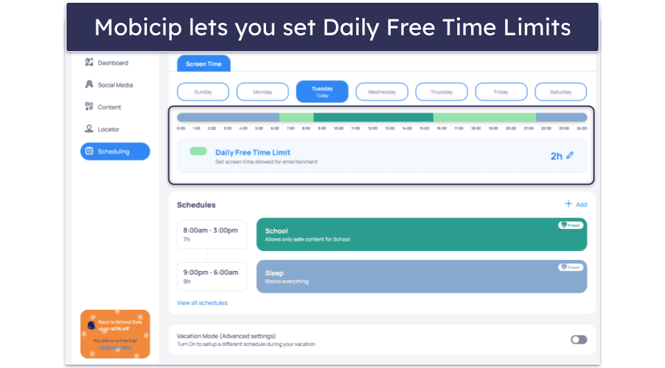 5. Mobicip — Great for Customizable Time Limits