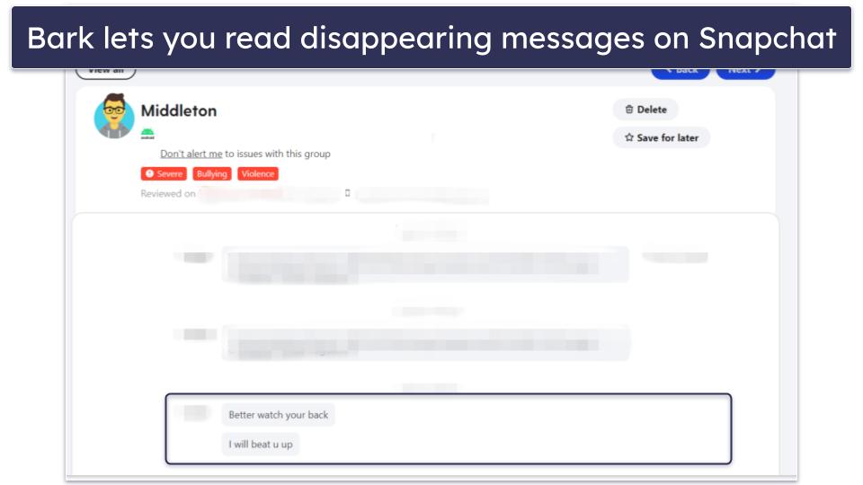 🥇1. Bark — Best Overall Parental Control for Snapchat