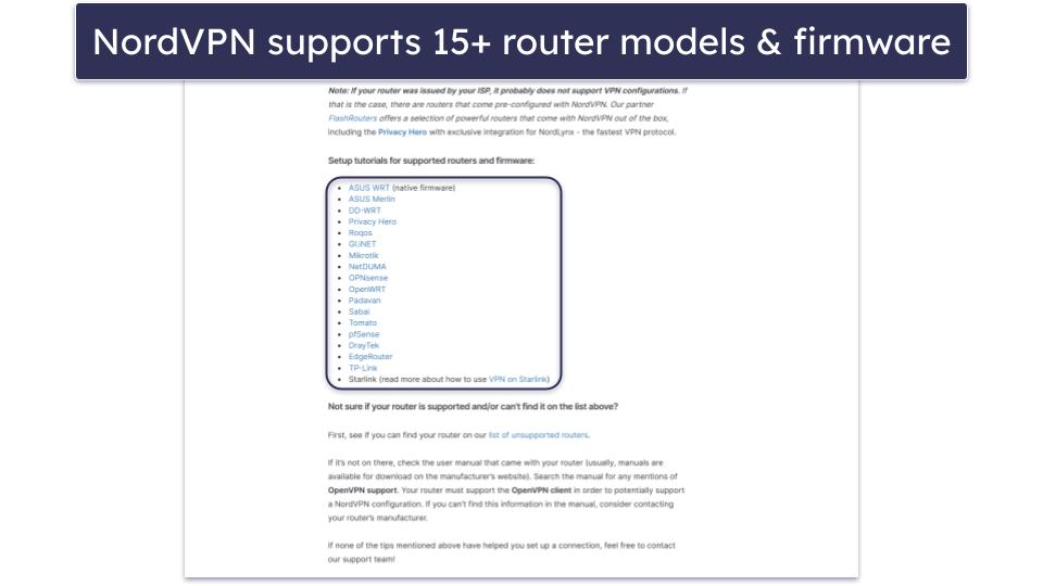 🥉3. NordVPN — Supports Tons of Router Models