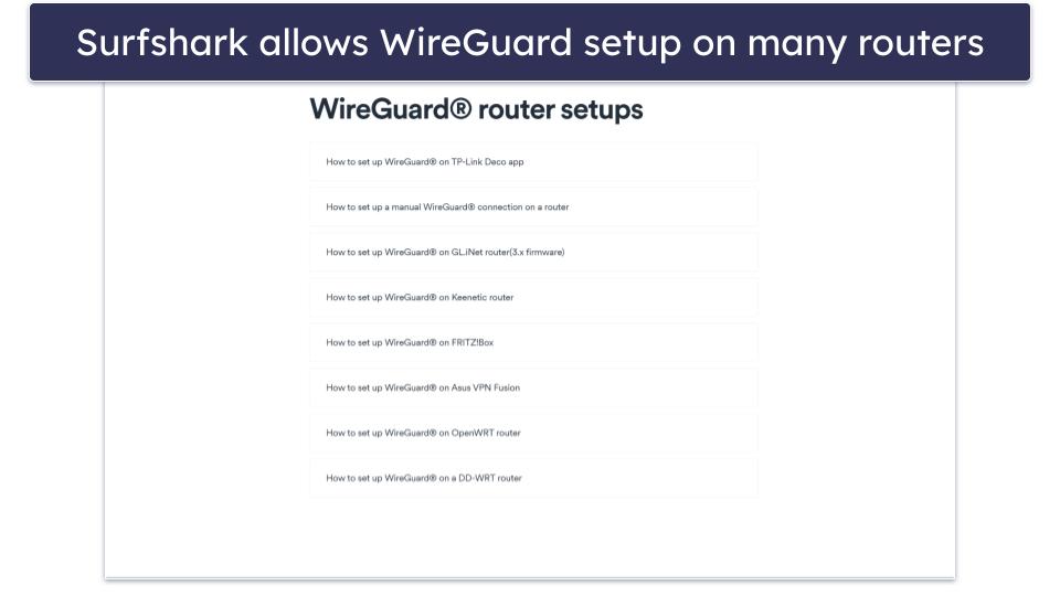 4. Surfshark — Good for WireGuard Router Setups