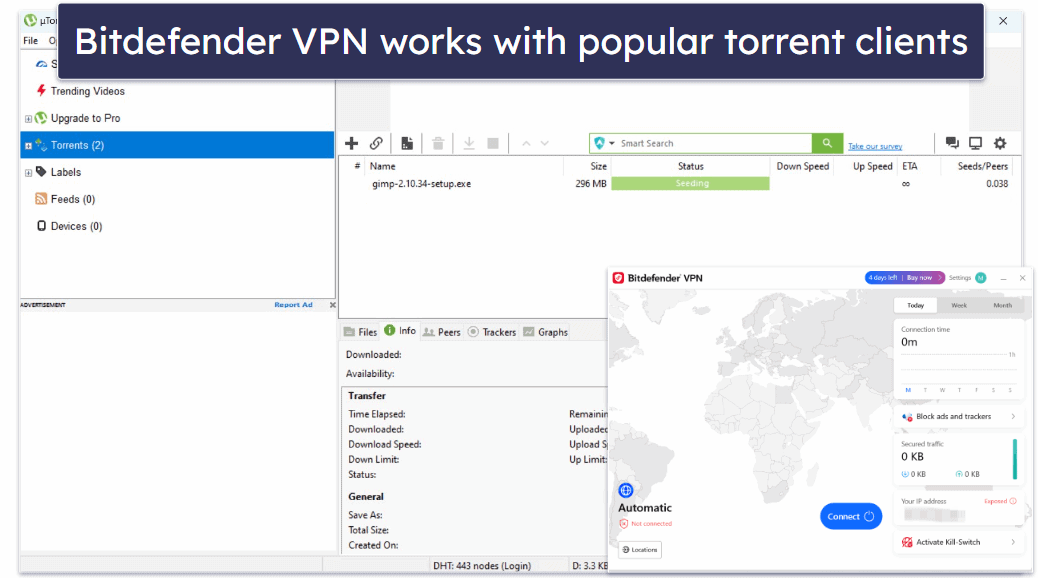 Torrenting — Both VPNs Have Great P2P Support