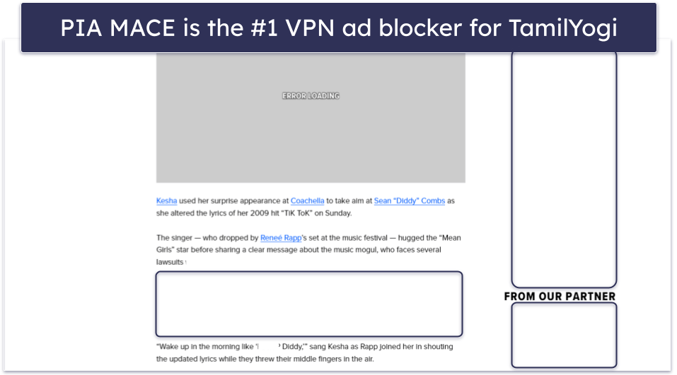 🥈2. Private Internet Access — Secure VPN With a Great Ad Blocker for TamilYogi