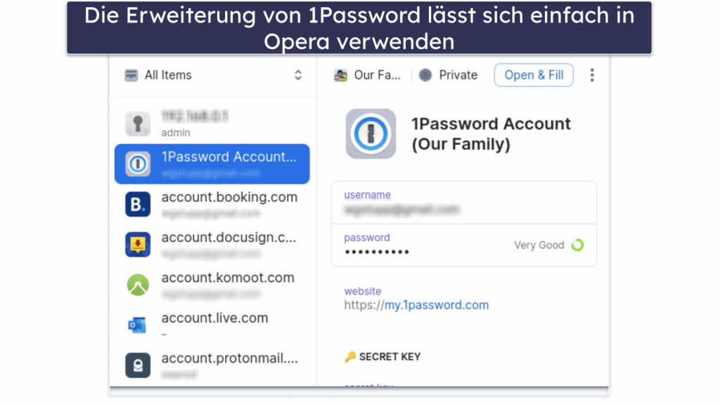 🥇1. 1Password – Der beste Passwort-Manager für Opera in 2024