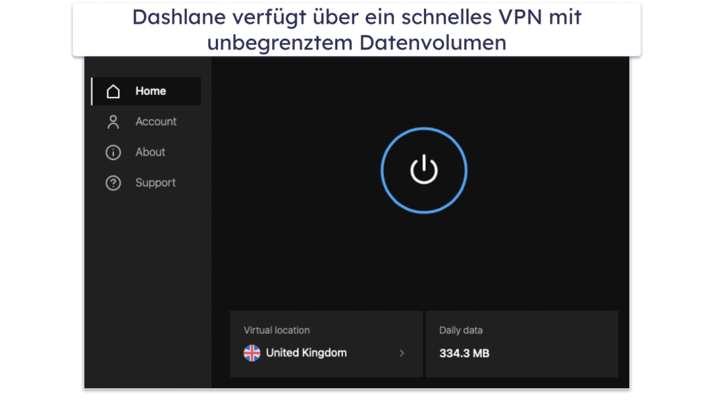 🥈2. Dashlane – benutzerfreundliche Oberfläche mit einem VPN